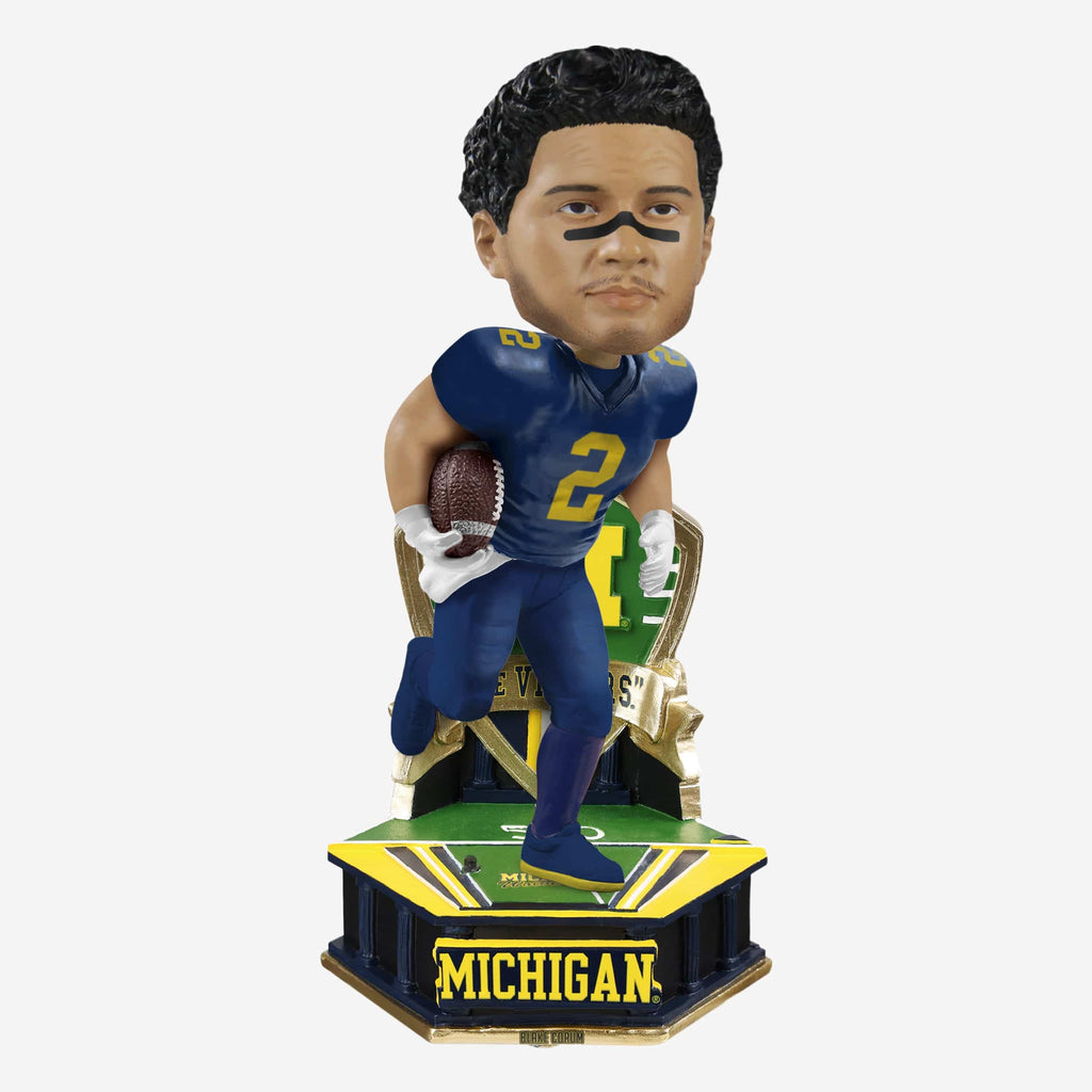 Blake Corum Michigan Wolverines Fight Song Student Athlete Bobblehead FOCO - FOCO.com