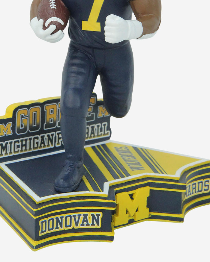 Donovan Edwards Michigan Wolverines 2023 Football Blue Uniform Student Athlete Bobblehead FOCO - FOCO.com