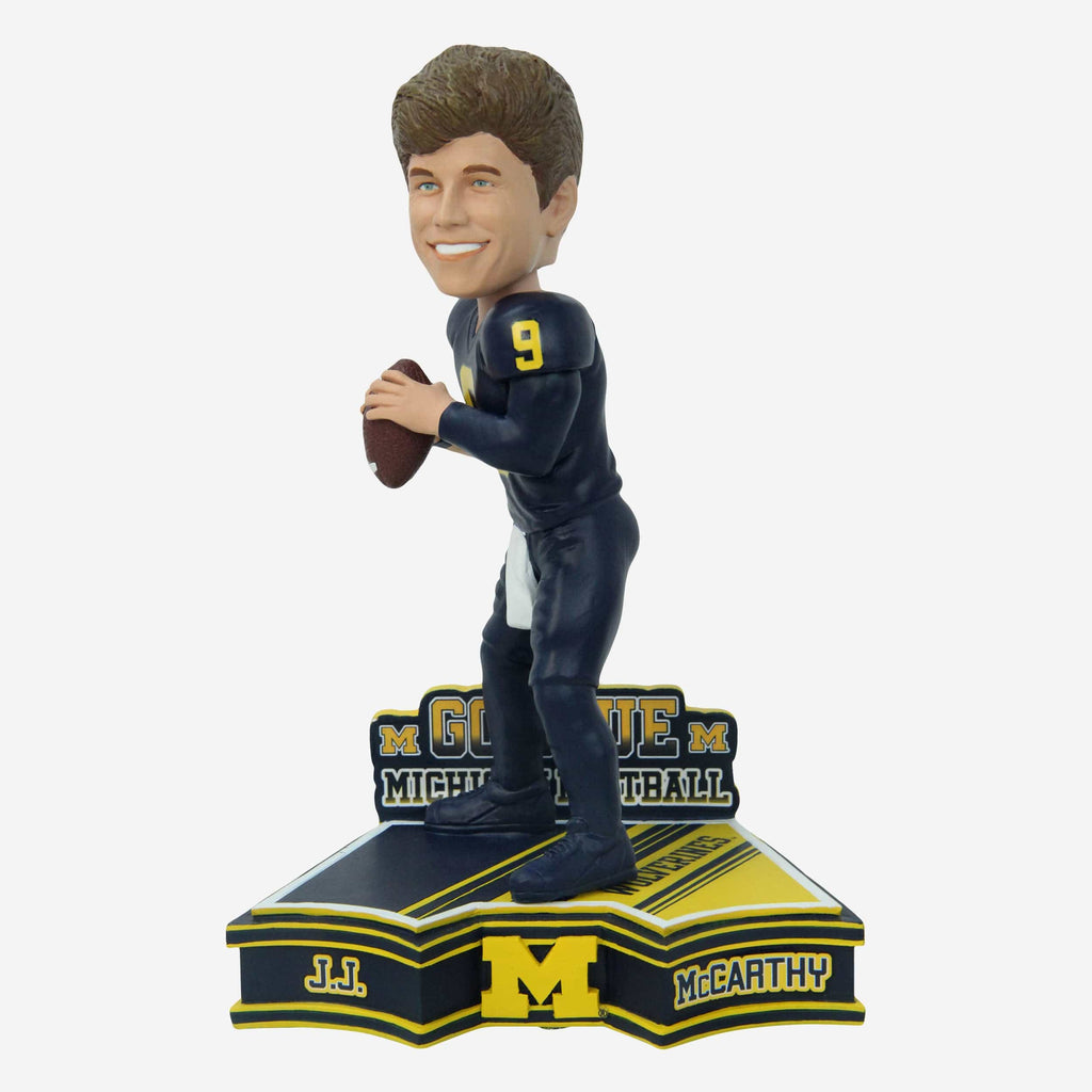 JJ McCarthy Michigan Wolverines 2023 Football Blue Uniform Student Athlete Bobblehead FOCO - FOCO.com