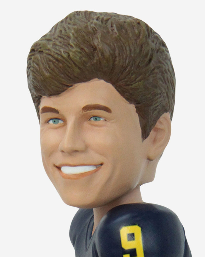 JJ McCarthy Michigan Wolverines 2023 Football Blue Uniform Student Athlete Bobblehead FOCO - FOCO.com