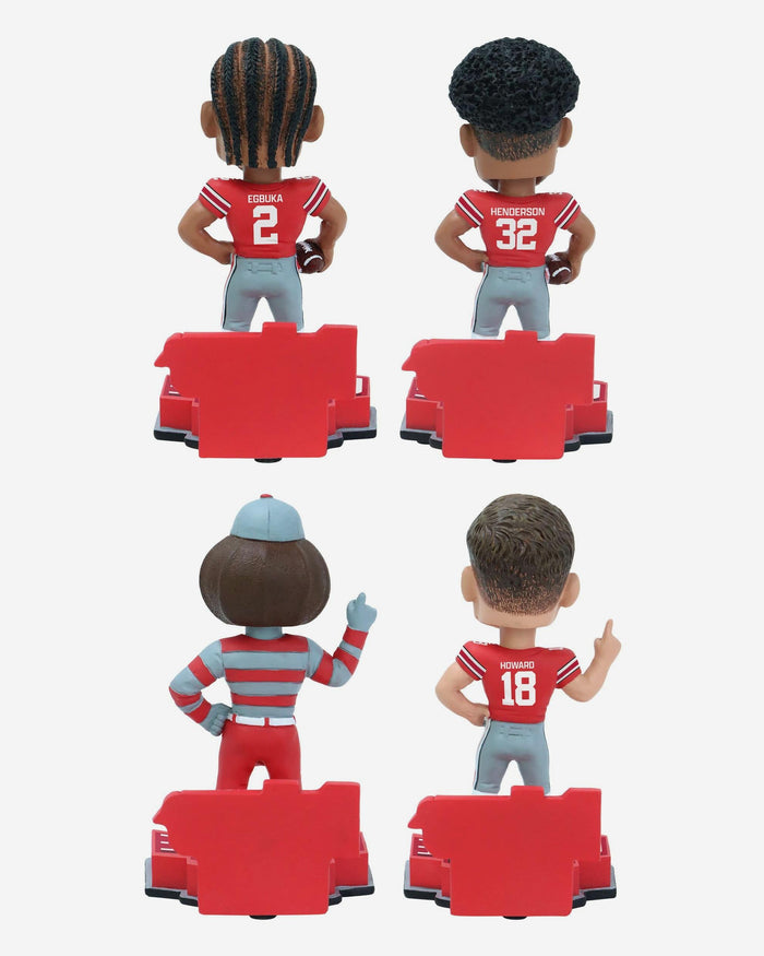 Ohio State Buckeyes 4 Pack Mini Bobblehead Boxed Set FOCO - FOCO.com