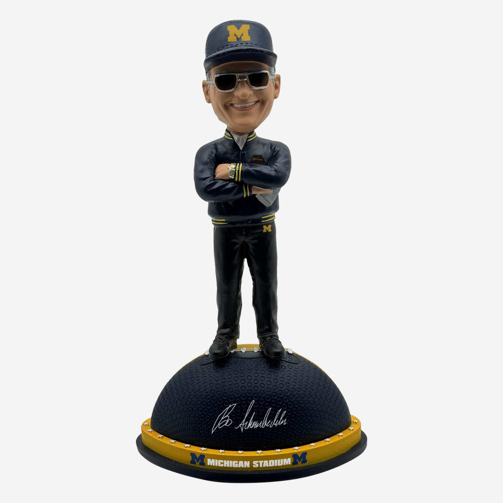 Bo Schembechler Michigan Wolverines Magnetic Stadium Base Bobblehead FOCO - FOCO.com