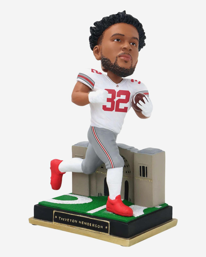 TreVeyon Henderson Ohio State Buckeyes White Jersey Gate Series Bobblehead FOCO - FOCO.com