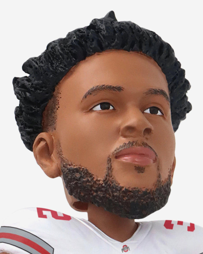TreVeyon Henderson Ohio State Buckeyes White Jersey Gate Series Bobblehead FOCO - FOCO.com