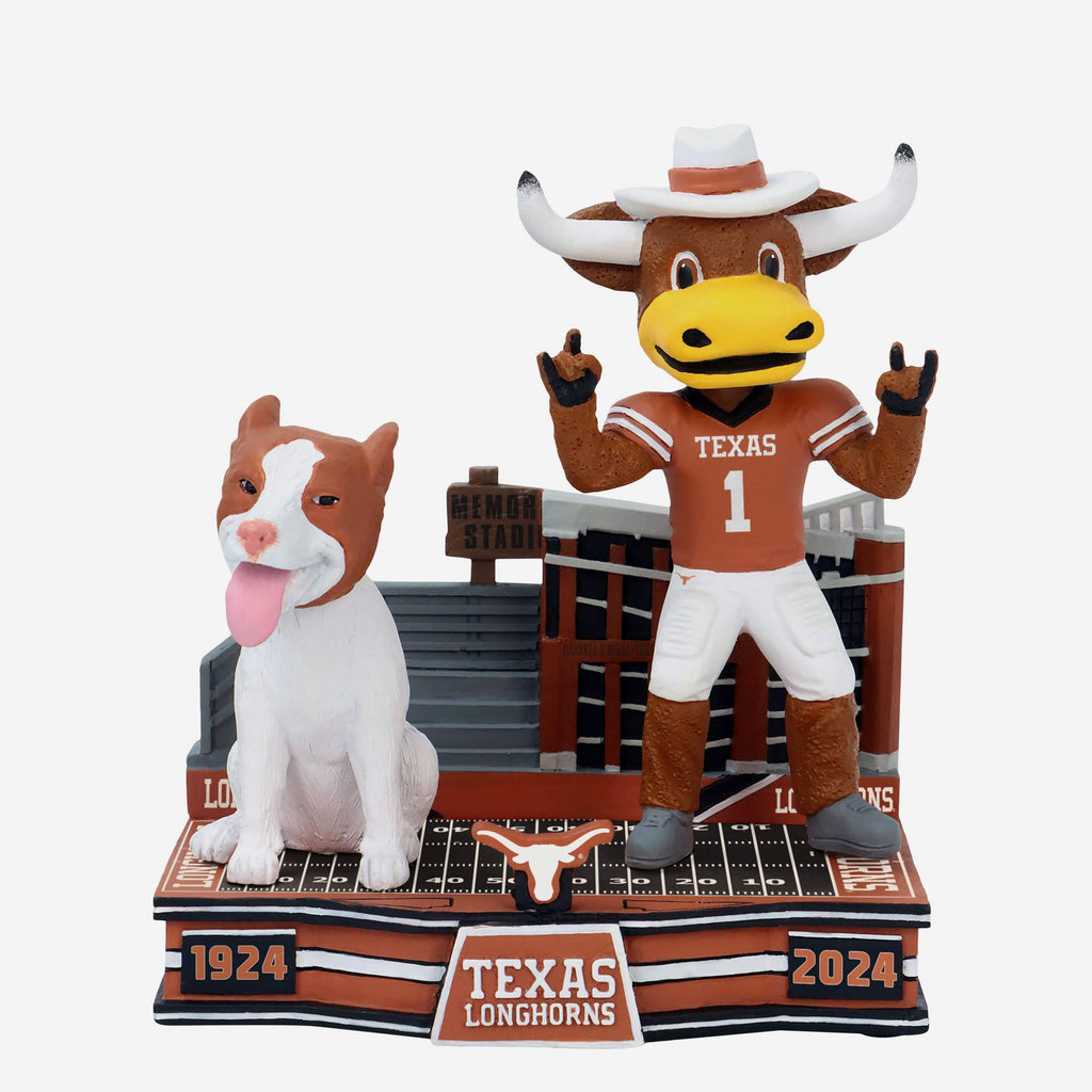 Pig Bellmont & Hook'em Texas Longhorns Then and Now Mascot Bobblehead FOCO - FOCO.com