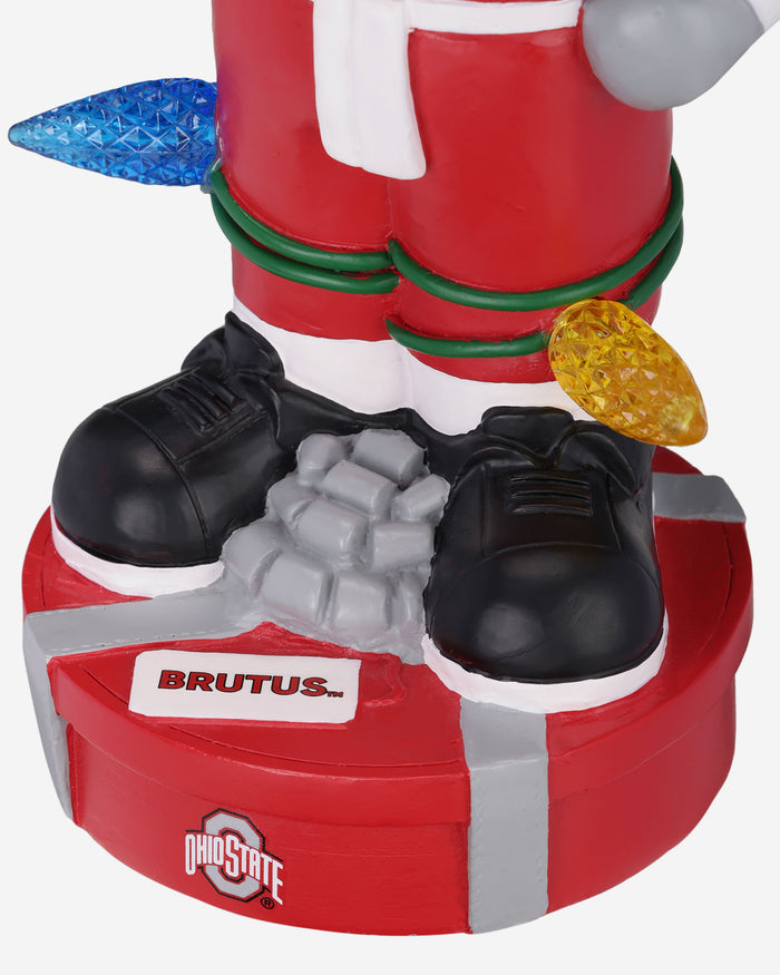 Brutus Buckeye Ohio State Buckeyes Holiday Lights Mascot Bobblehead FOCO - FOCO.com