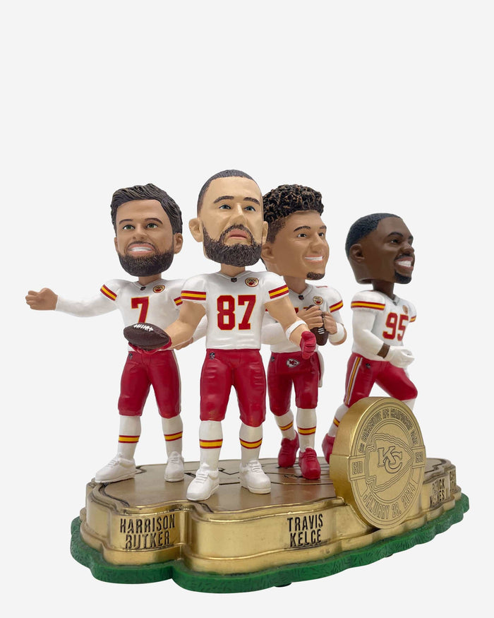 Kansas City Chiefs Sixth Consecutive AFC Championship Game Mini Bobblehead Scene FOCO - FOCO.com