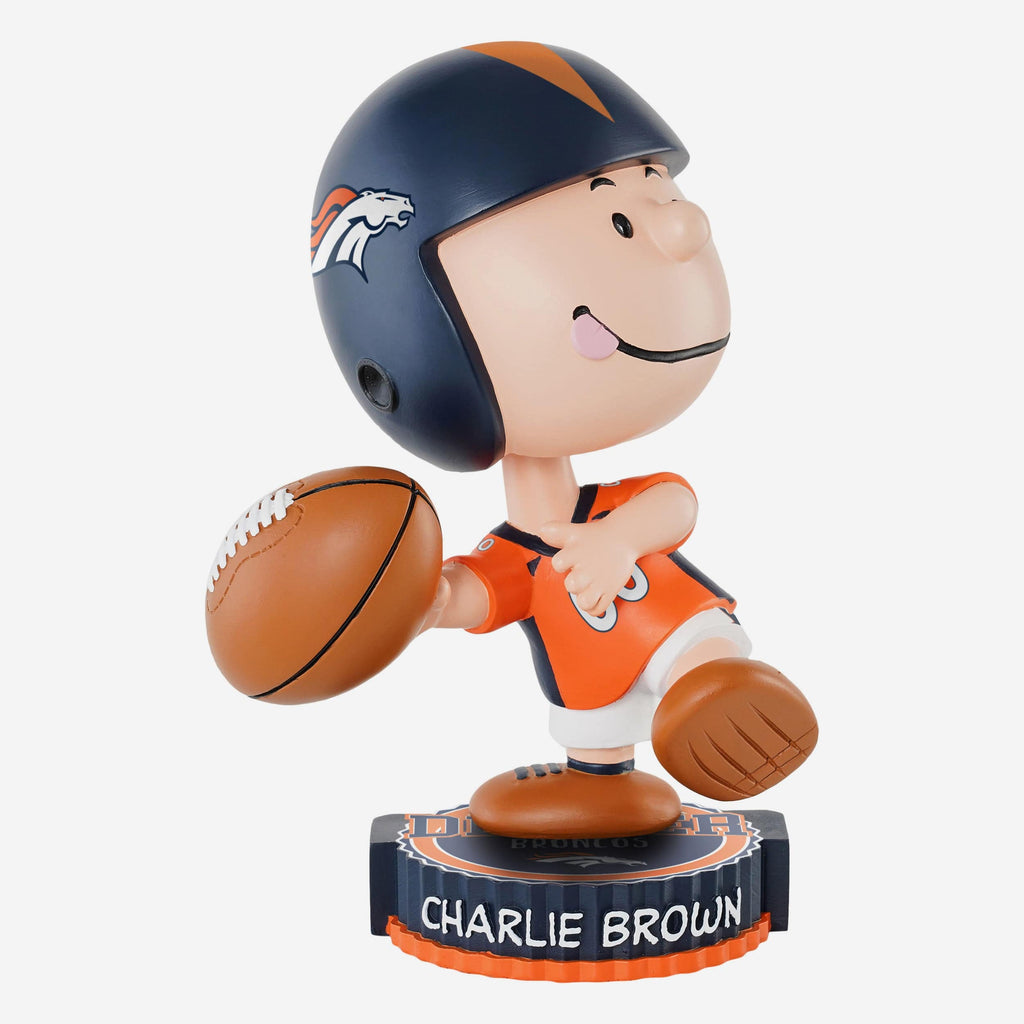 Denver Broncos Charlie Brown Peanuts Bighead Bobblehead FOCO - FOCO.com