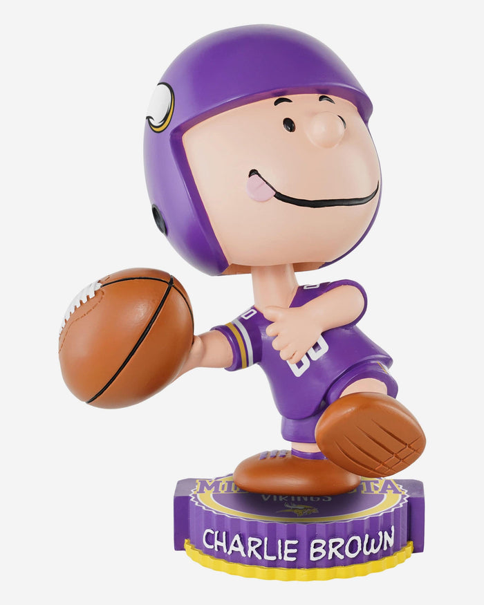 Minnesota Vikings Charlie Brown Peanuts Bighead Bobblehead FOCO - FOCO.com