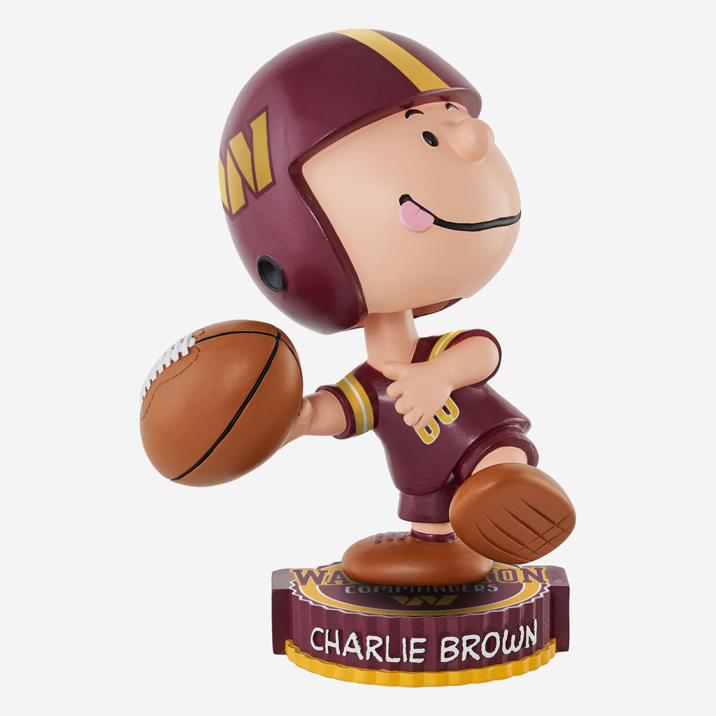 Washington Commanders Charlie Brown Peanuts Bighead Bobblehead FOCO - FOCO.com