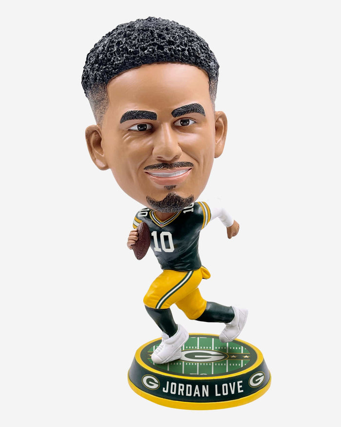 Jordan Love Green Bay Packers Field Stripe Bighead Bobblehead FOCO - FOCO.com