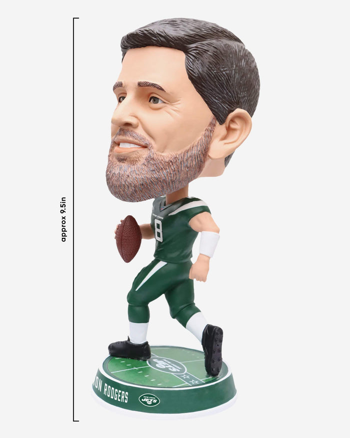 Aaron Rodgers New York Jets Field Stripe Bighead Bobblehead FOCO - FOCO.com