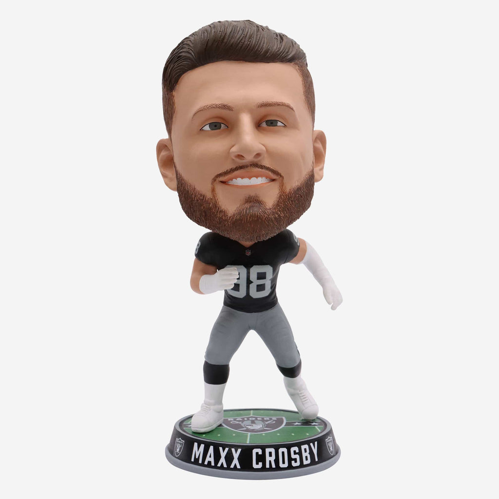 Maxx Crosby Las Vegas Raiders Field Stripe Bighead Bobblehead FOCO - FOCO.com