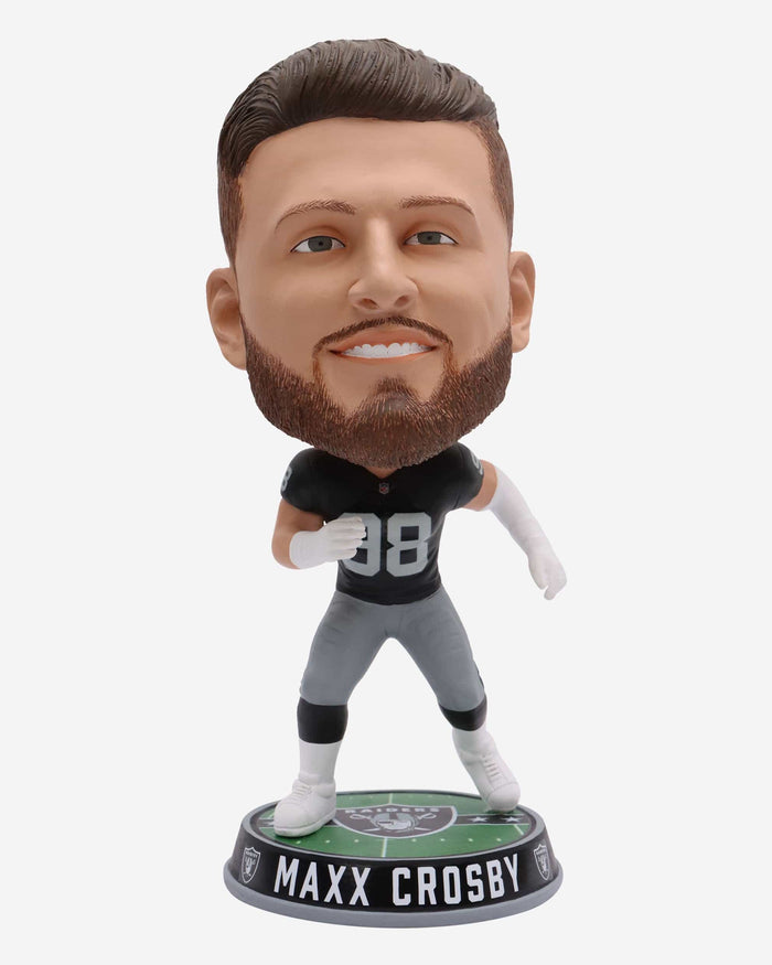 Maxx Crosby Las Vegas Raiders Field Stripe Bighead Bobblehead FOCO - FOCO.com