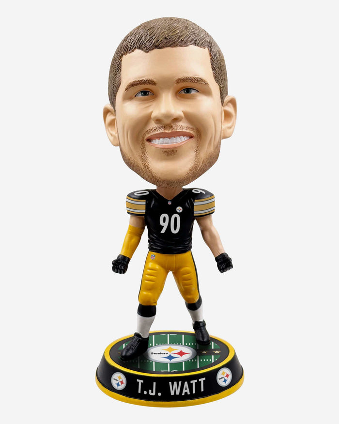 TJ Watt Pittsburgh Steelers Field Stripe Bighead Bobblehead FOCO - FOCO.com