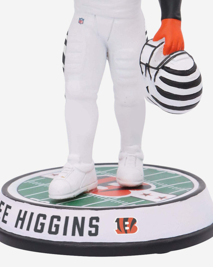 Tee Higgins Cincinnati Bengals White Tiger Stripe Uniform Field Stripe Bighead Bobblehead FOCO - FOCO.com