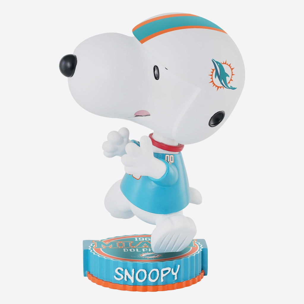 Miami Dolphins Snoopy Peanuts Bighead Bobblehead FOCO - FOCO.com
