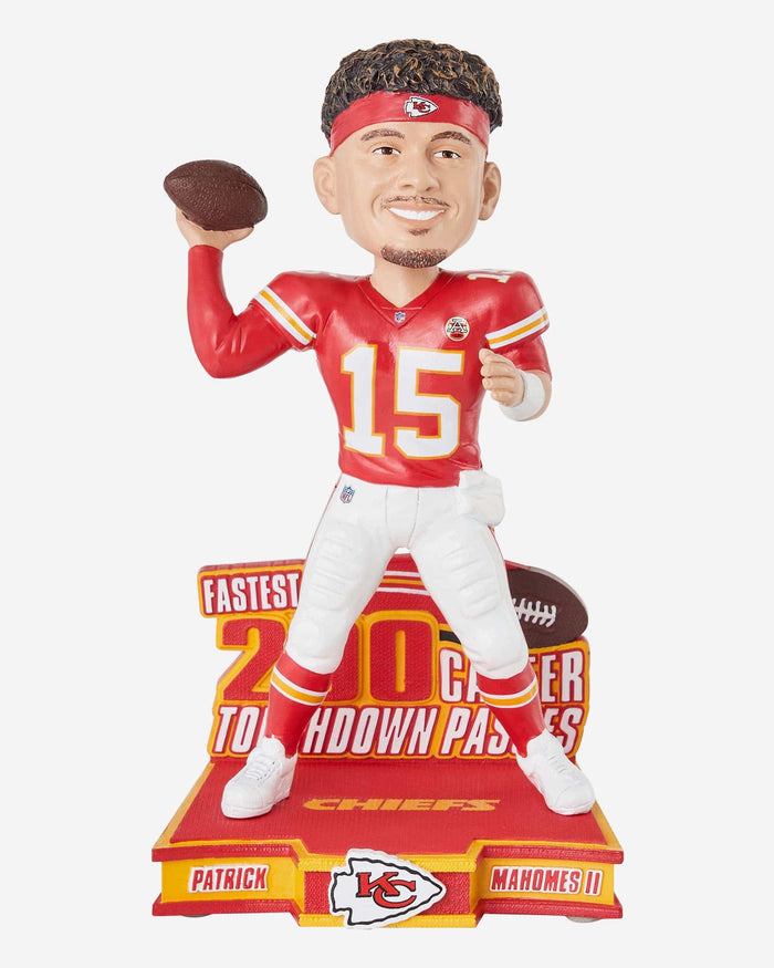 Patrick Mahomes Kansas City Chiefs Fastest To 200 Career Touchdowns Bobblehead FOCO - FOCO.com