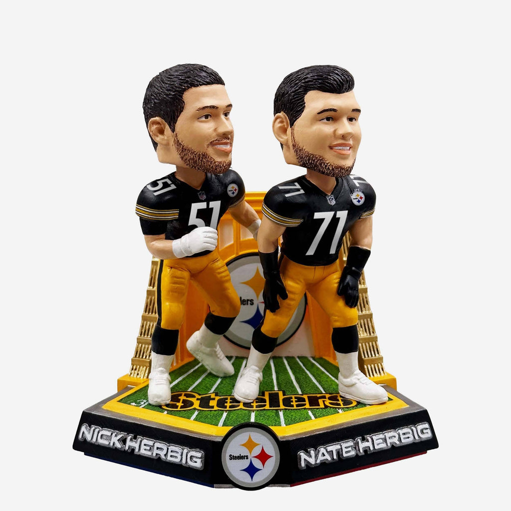 Nate Herbig & Nick Herbig Pittsburgh Steelers Family Connections Dual Bobblehead FOCO - FOCO.com