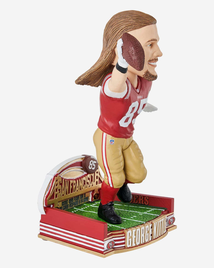 George Kittle San Francisco 49ers Franchise Fastest To 400 Receptions Bobblehead FOCO - FOCO.com