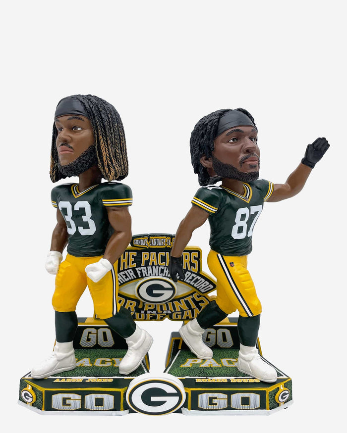 Aaron Jones & Romeo Doubs Green Bay Packers Gamebreaker Dual Bobblehead FOCO - FOCO.com