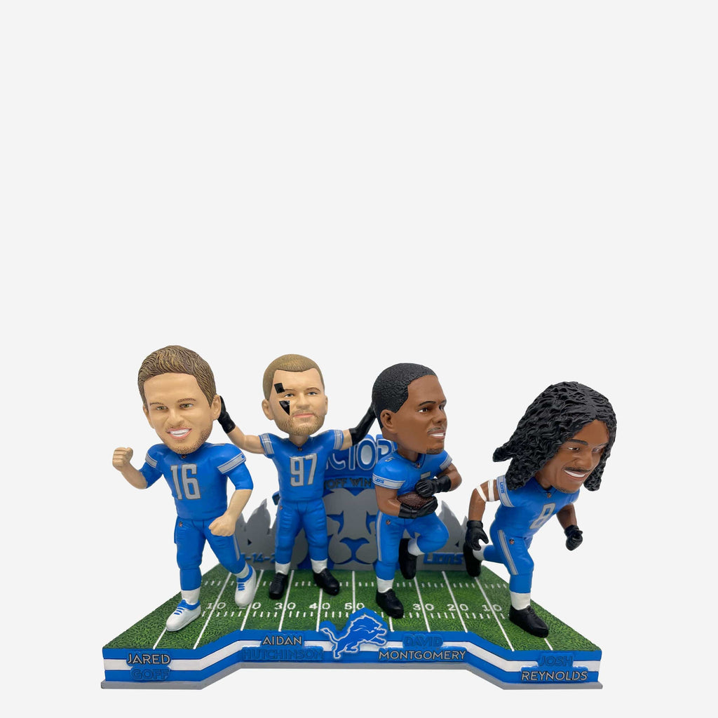 Detroit Lions Playoff Victory Mini Bobblehead Scene FOCO - FOCO.com