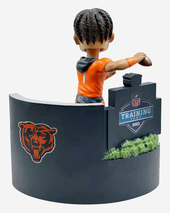 Justin Fields Chicago Bears 2023 Training Camp Mini Bobblehead Scene FOCO - FOCO.com