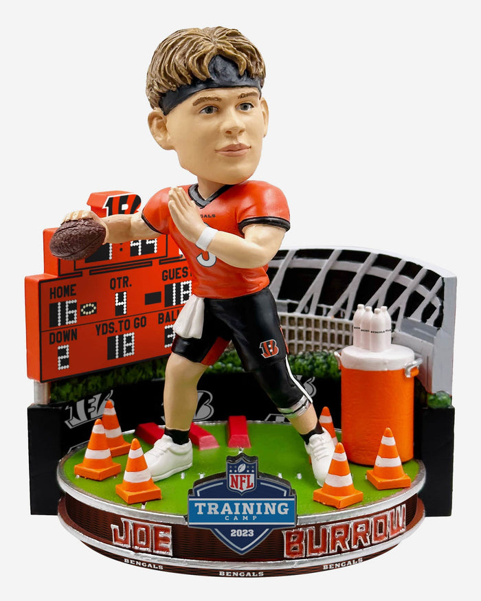 Joe Burrow Cincinnati Bengals 2023 Training Camp Mini Bobblehead Scene FOCO - FOCO.com