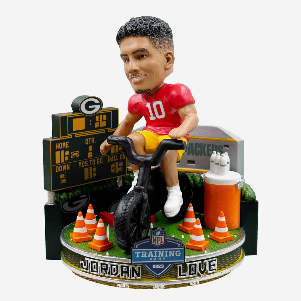 Jordan Love Green Bay Packers 2023 Training Camp Mini Bobblehead Scene FOCO - FOCO.com