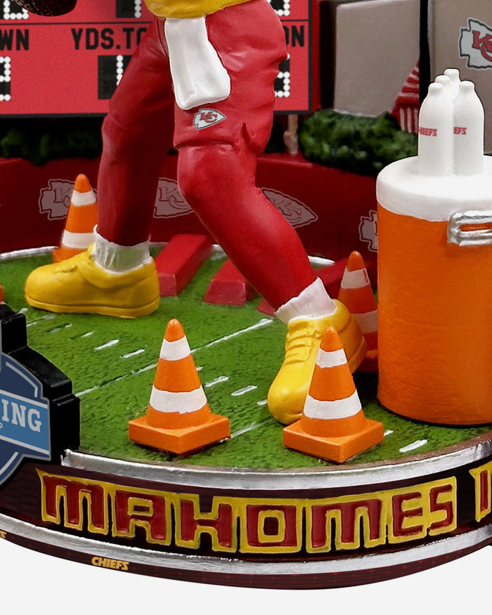 Patrick Mahomes Kansas City Chiefs 2023 Training Camp Mini Bobblehead Scene FOCO - FOCO.com