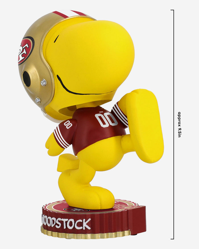 San Francisco 49ers Woodstock Peanuts Bighead Bobblehead FOCO - FOCO.com