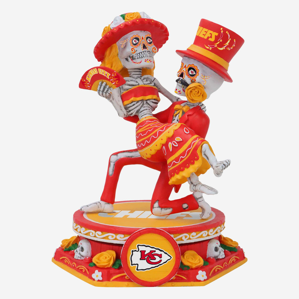 Kansas City Chiefs Calavera Couple Dual Spinner Bobblehead FOCO - FOCO.com