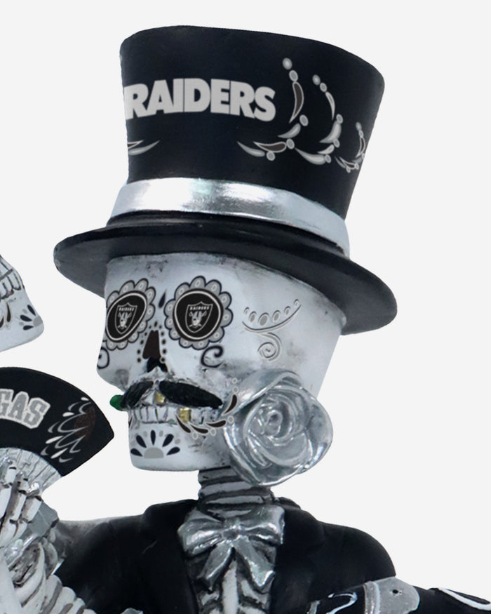 Las Vegas Raiders Calavera Couple Dual Spinner Bobblehead FOCO - FOCO.com