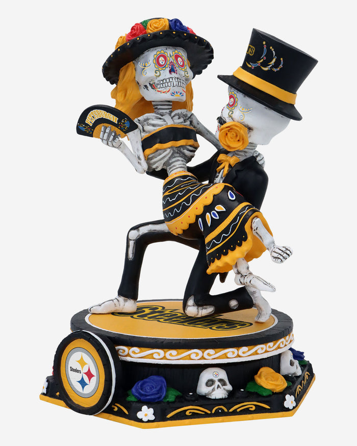 Pittsburgh Steelers Calavera Couple Dual Spinner Bobblehead FOCO - FOCO.com