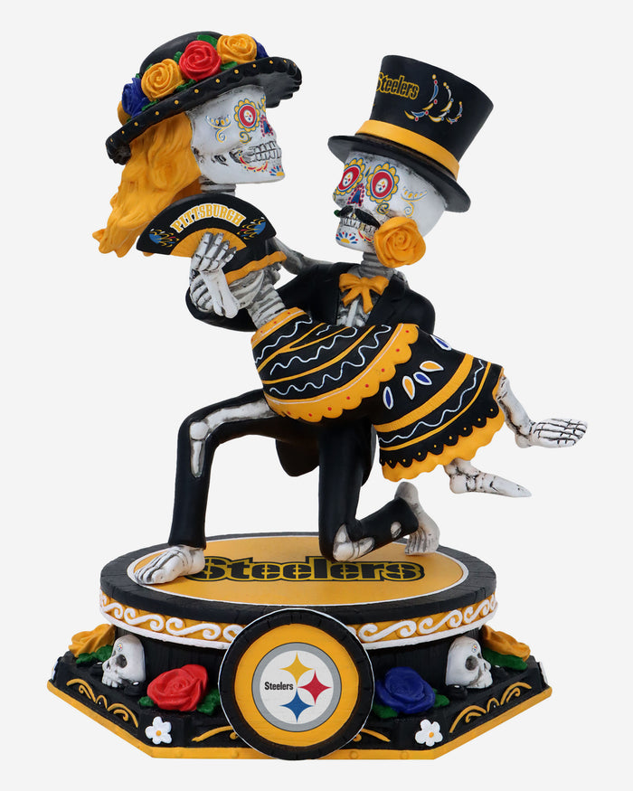 Pittsburgh Steelers Calavera Couple Dual Spinner Bobblehead FOCO - FOCO.com