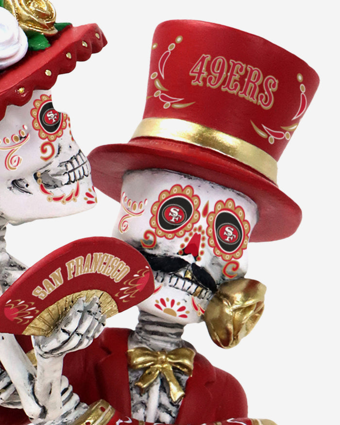 San Francisco 49ers Calavera Couple Dual Spinner Bobblehead FOCO - FOCO.com