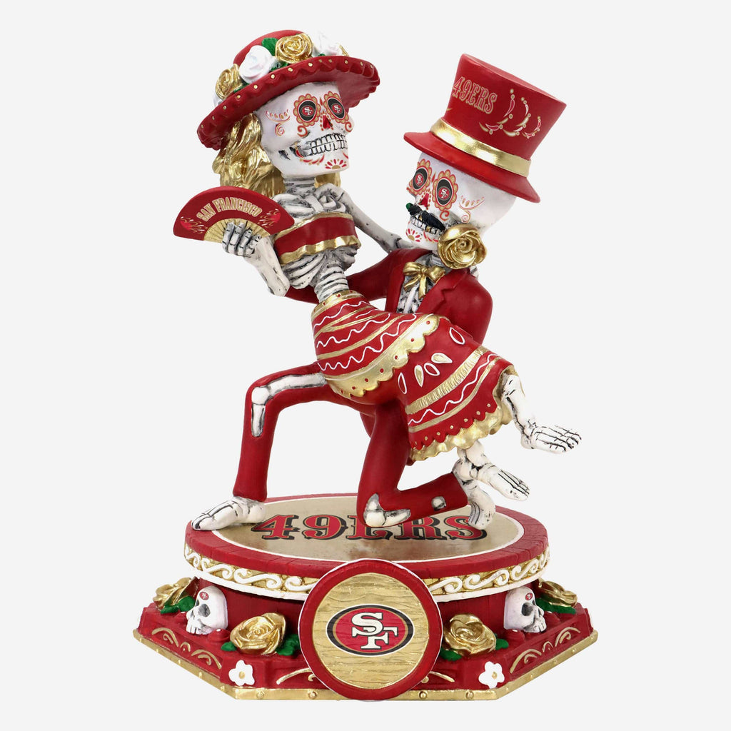 San Francisco 49ers Calavera Couple Dual Spinner Bobblehead FOCO - FOCO.com