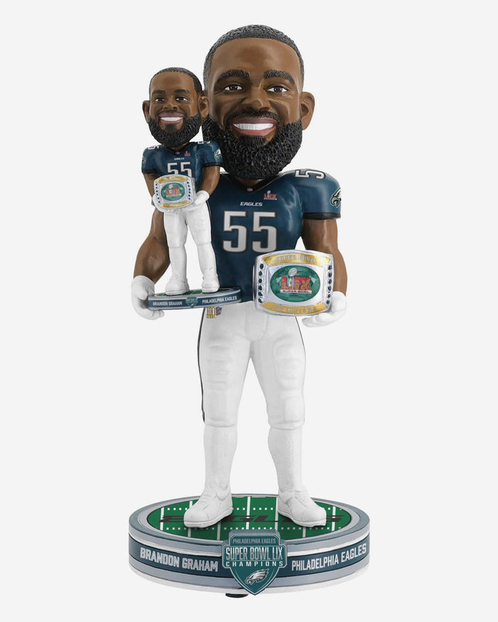 Brandon Graham Philadelphia Eagles Super Bowl LIX Champions Bobble Dubblz Bobblehead FOCO - FOCO.com