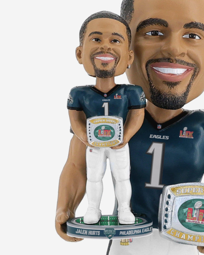 Jalen Hurts Philadelphia Eagles Super Bowl LIX Champions Bobble Dubblz Bobblehead FOCO - FOCO.com