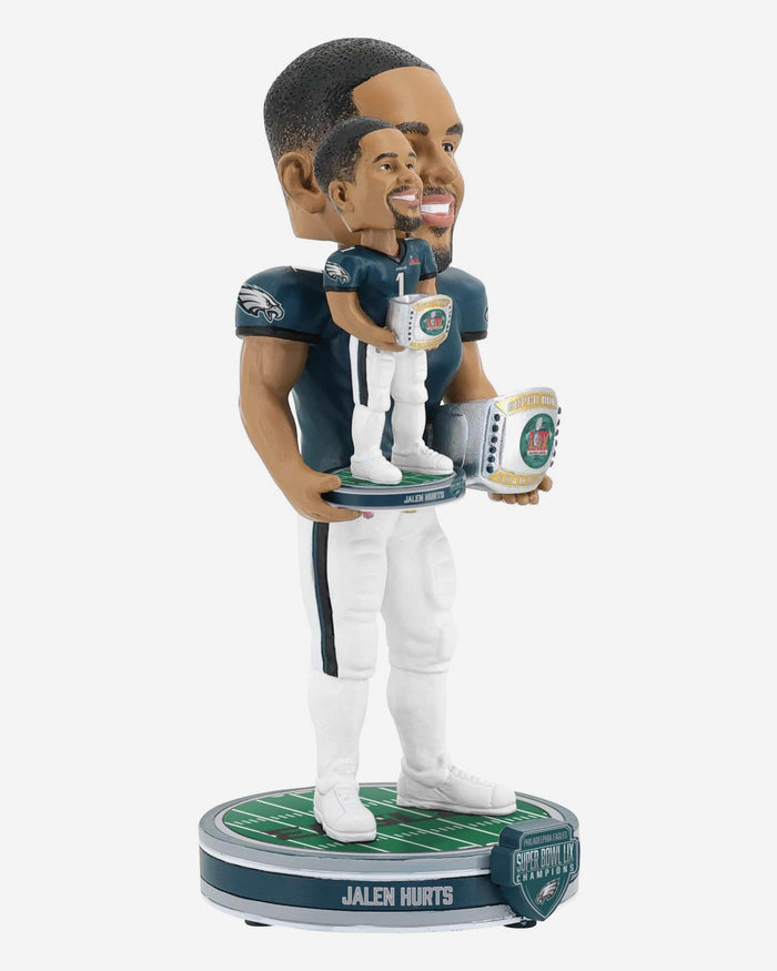 Jalen Hurts Philadelphia Eagles Super Bowl LIX Champions Bobble Dubblz Bobblehead FOCO - FOCO.com