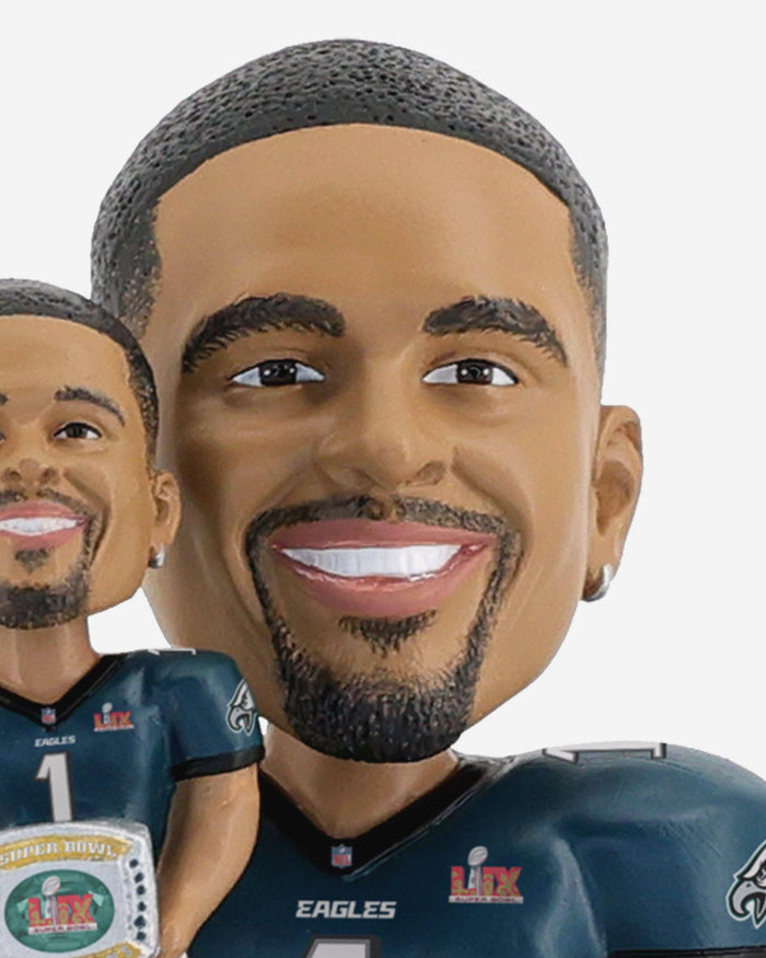 Jalen Hurts Philadelphia Eagles Super Bowl LIX Champions Bobble Dubblz Bobblehead FOCO - FOCO.com