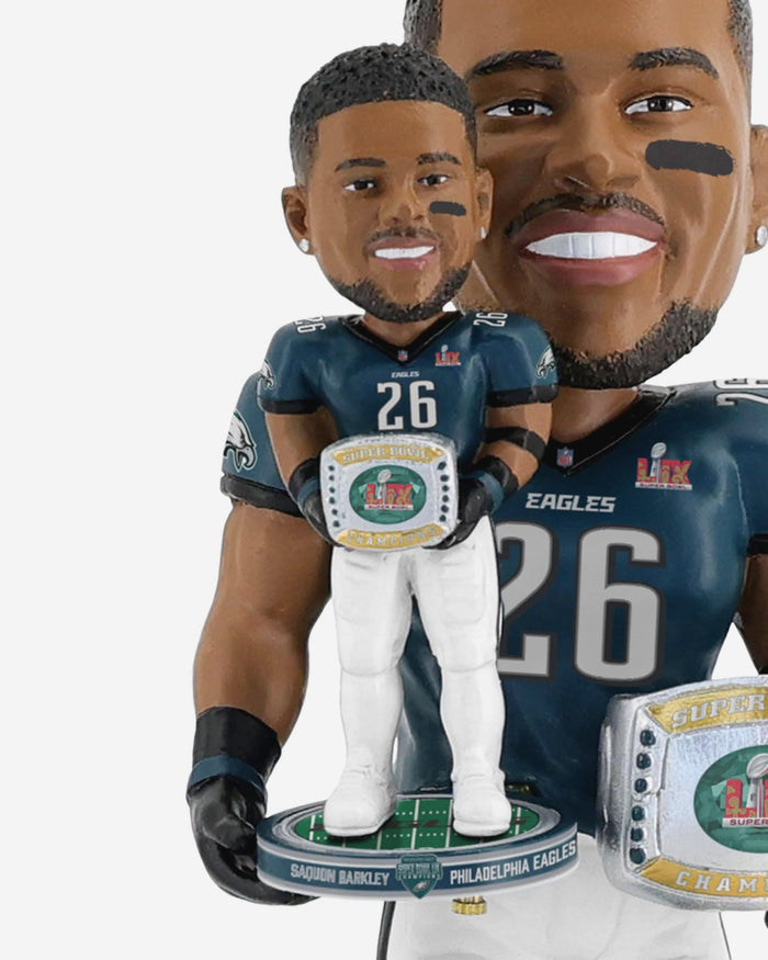 Saquon Barkley Philadelphia Eagles Super Bowl LIX Champions Bobble Dubblz Bobblehead FOCO - FOCO.com