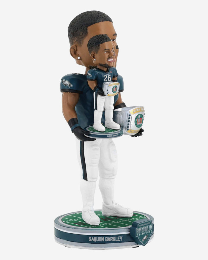 Saquon Barkley Philadelphia Eagles Super Bowl LIX Champions Bobble Dubblz Bobblehead FOCO - FOCO.com