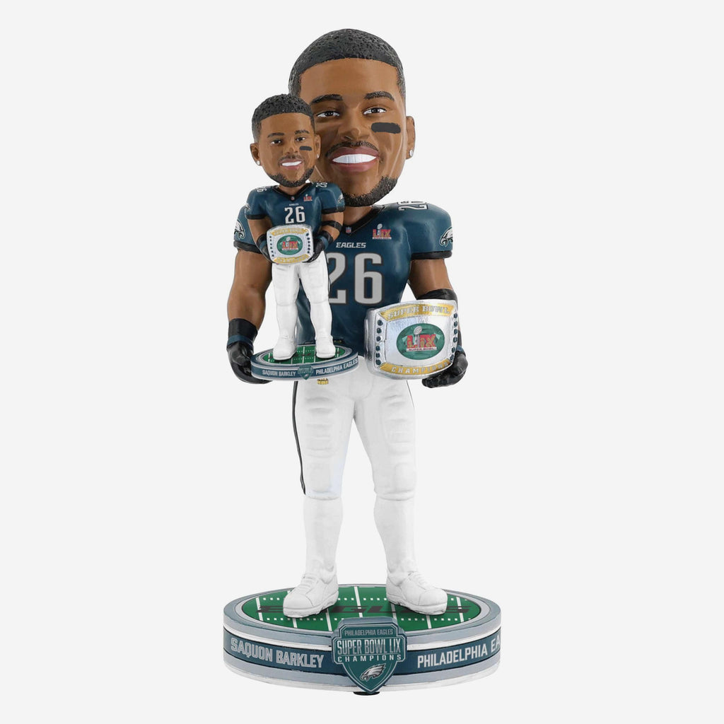 Saquon Barkley Philadelphia Eagles Super Bowl LIX Champions Bobble Dubblz Bobblehead FOCO - FOCO.com