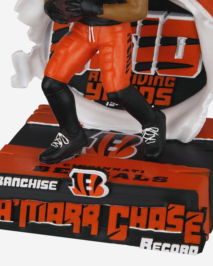 Ja'Marr Chase Cincinnati Bengals Franchise Receiving Record Bobblehead FOCO - FOCO.com