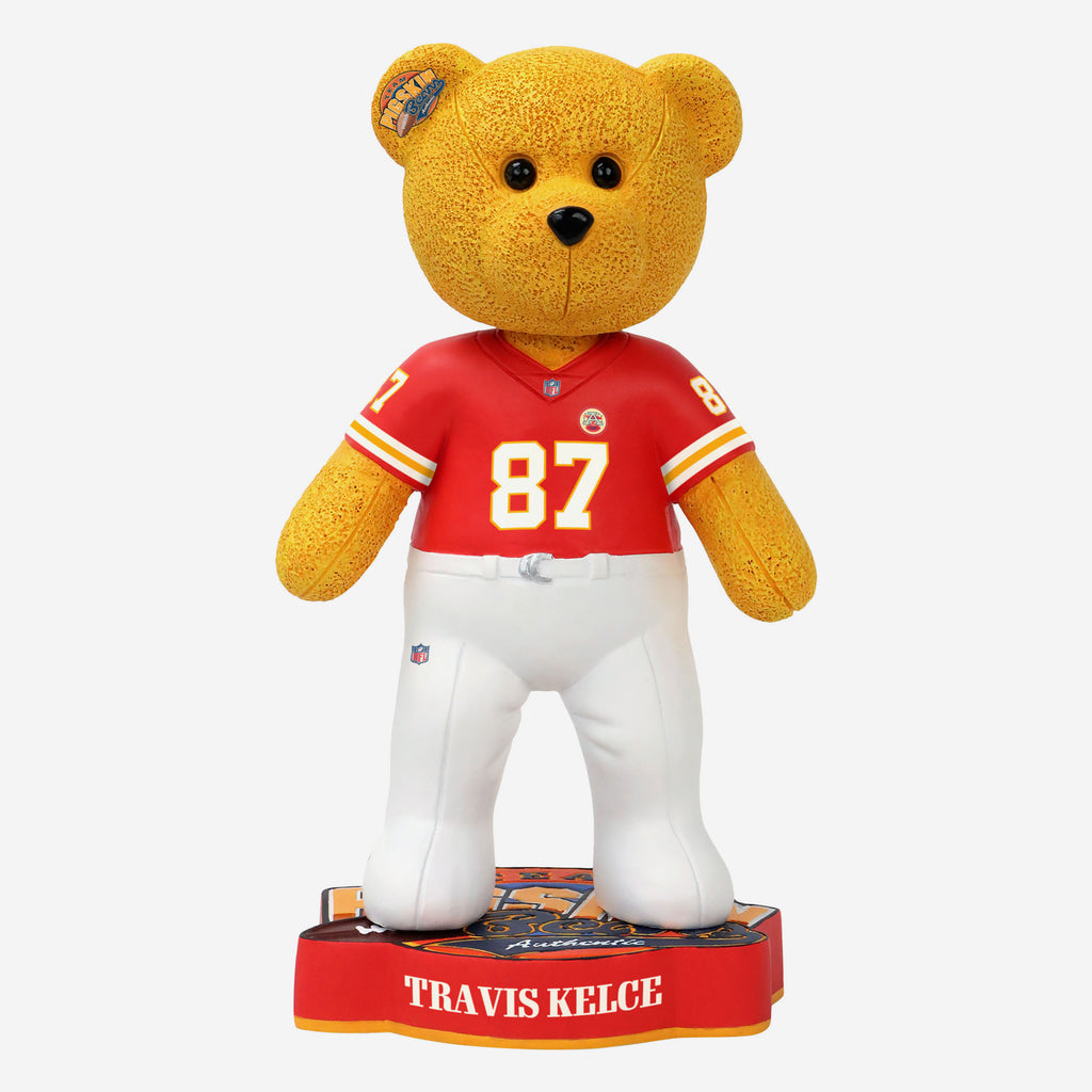 Travis Kelce Kansas City Chiefs Team Beans Player Bear Bobblehead FOCO - FOCO.com