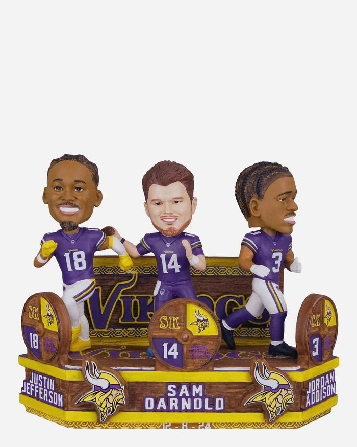 Minnesota Vikings Gamebreaker Mini Bobblehead Scene FOCO - FOCO.com