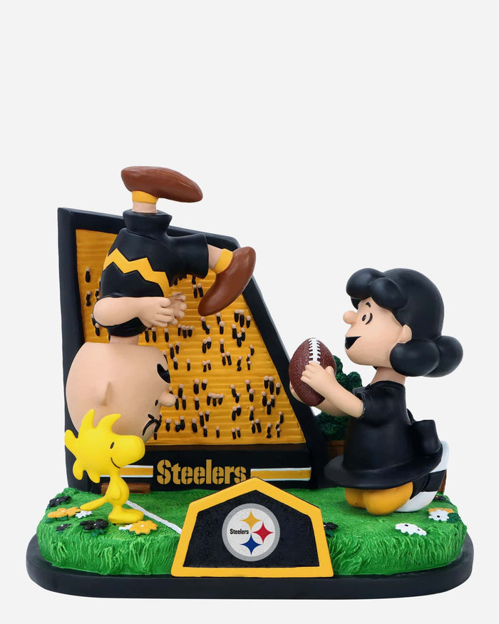 Pittsburgh Steelers Peanuts Football Kickoff Mini Bobblehead Scene FOCO - FOCO.com