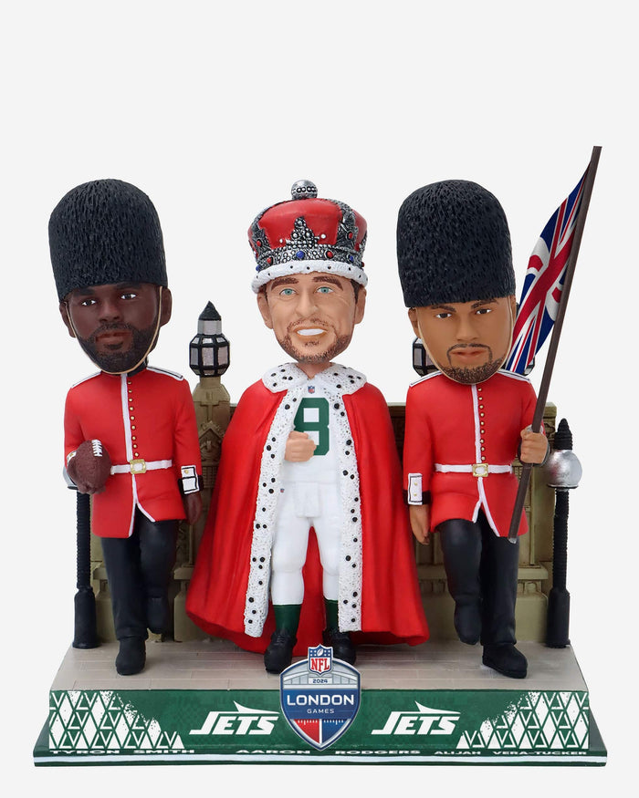 New York Jets 2024 International Game Guardsman Mini Bobblehead Scene FOCO - FOCO.com