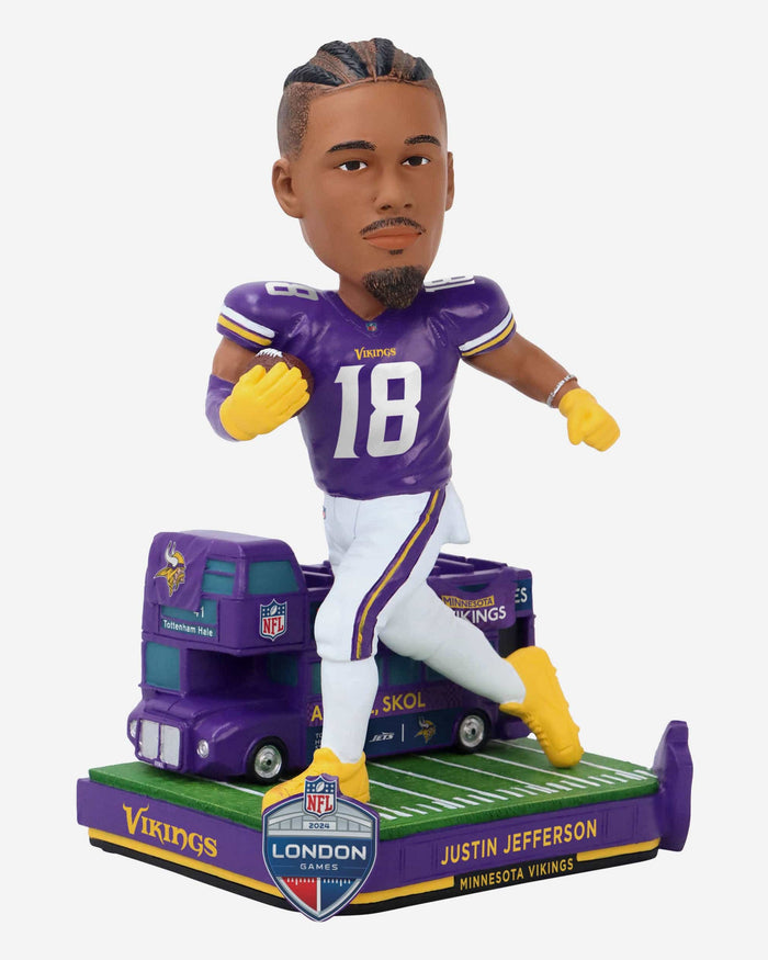 Justin Jefferson Minnesota Vikings 2024 International Game Bobblehead FOCO - FOCO.com